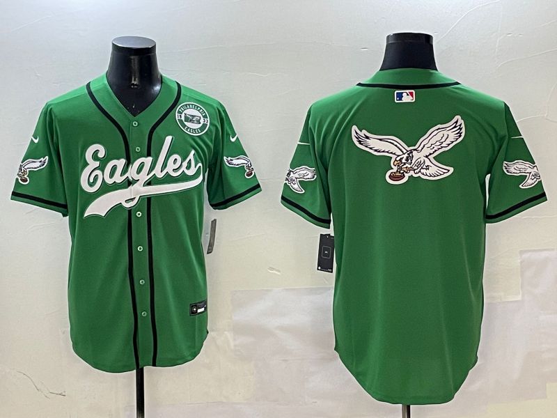 Men Philadelphia Eagles Blank Green three generations Jointly Name 2025 Nike Limited NFL Jersey style 15->philadelphia eagles->NFL Jersey